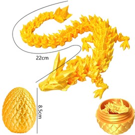QYEHF 3D Printed Dragon Egg with Mysterious 3D Crystal Dragon Toy in Egg Surprise for Children Adults Gifts Toy