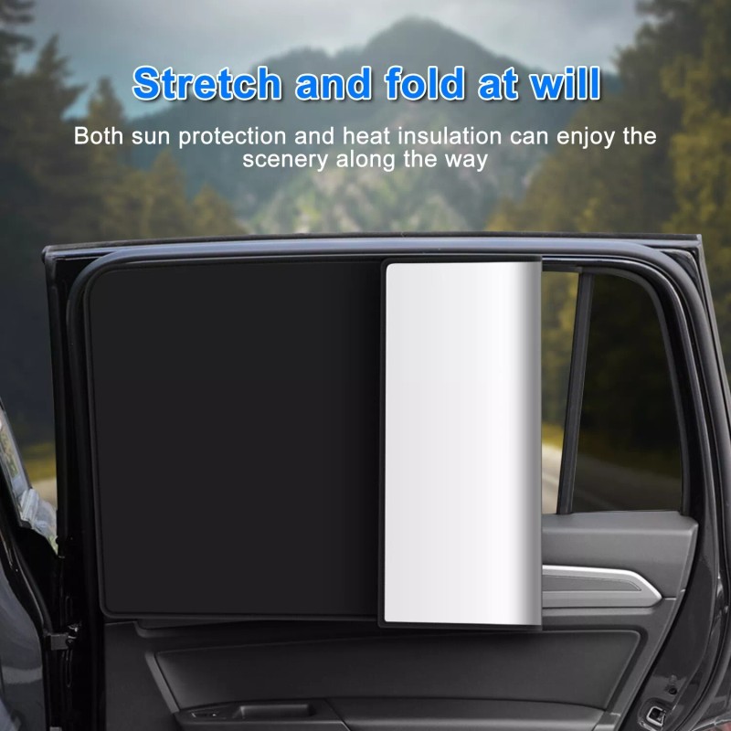 mingo-tech 4pcs Car Magnetic Side Front & Rear Window Sun