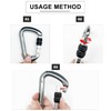 SEPEAK UIAA CE 30kN Locking Climbing Carabiner, Professional Heavy Duty