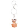 WEVENI Acrylic Yorkshire Terrier Dog Key Chains Women Girl Handbag