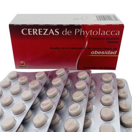 mdicor - Cerezas de Phytolacca  Auxiliar en el Tratamiento de Obesidad Exgena  Tabletas Orales - Frmula con Phytolacca decandra                       