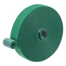 M METERXITY 1-Roll Garden Plant Tape, 16 ft x 0.6 in Garden Hook and Loop Plant Ties Multi-Purpose Use Adjustable and Reusable Twist Wire Tape for Plants/Flowers/Vines [Green]