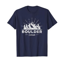 Boulder Colorado CO T Shirt Vintage Hiking Retro Tee Design T-Shirt