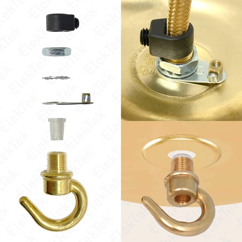 ElekTek Light Fitting Lamp Kit With Strap Bracket With Hook