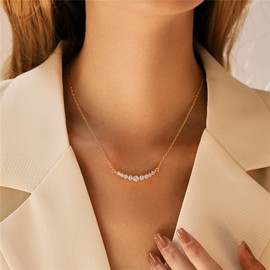 ALRNBY Pendant Necklace for Women Maple Leaf Jade Necklace Opal Teardrop Cloud Horseshoe Moon Necklace Bow Heart Necklace for Women Peace Dove Necklace Trendy Jewelry