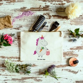 Mr. & Mrs. Panda M Unicorn Vegan Make-Up Bag, White, Hand drawn