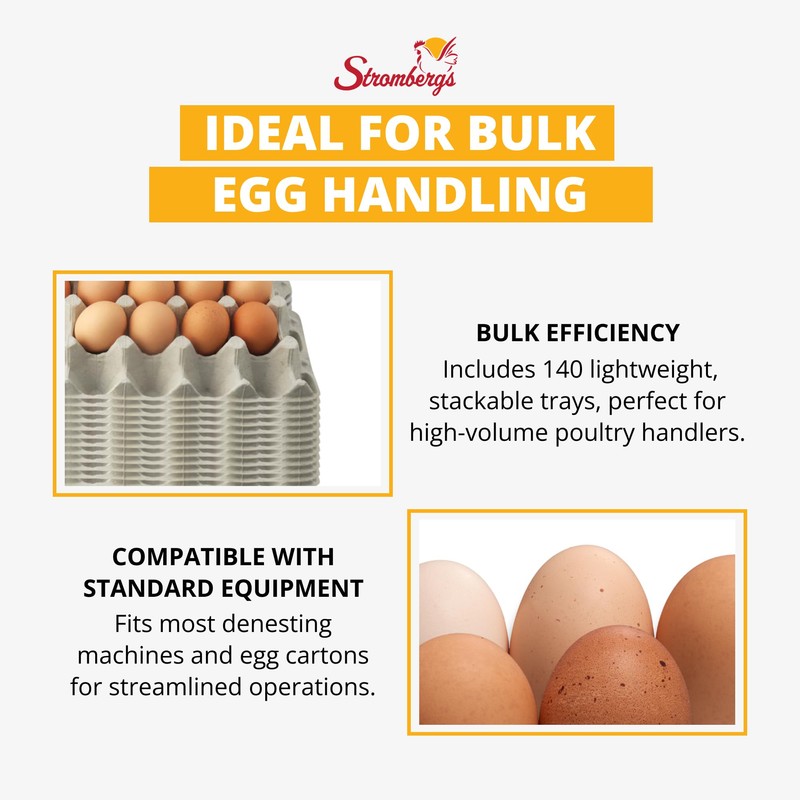 Stromberg's 30-Count Paper Egg Filler Flats, Biodegradable Bulk Egg Trays