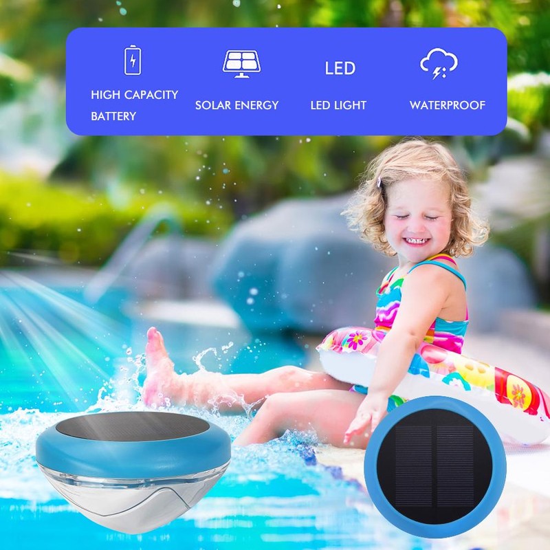 Solar Underwater Light Waterproof LED Floating Light RGB Swimming Pool