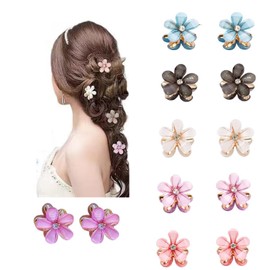 Mirhua Hair Clips, Flowers, Bangs Clips, Mini Flowers, Set of 12, Love, Hair Ornaments, Hair Clips, Hair Accessories, Women's, Birthday, Rapunzel Style