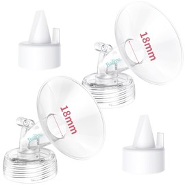 18MM Flange and Duckbill Valve Set Compatible with Spectra S1 S2 9 Plus, Wide Mouth Breast Pump Replacement Parts, Multiple Size Options 13–30mm, Not Original Accessories