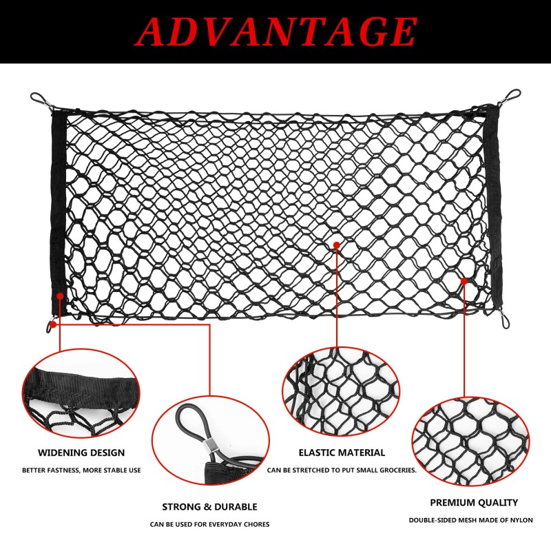 SHENKENUO 1PC New Rear Trunk Envelope Vertical Style Cargo Net