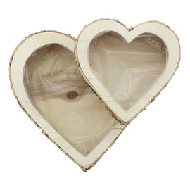 FRANK FLECHTWAREN Birch Plant Heart Set of 2 for Wedding Valentine Birthday Arrangement Love