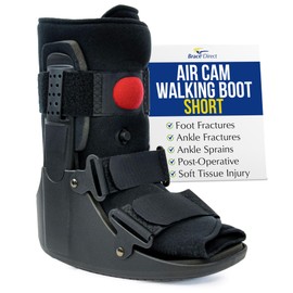 Brace Direct Air CAM Fracture Boot for Foot and Ankle Injuries Post Op Recovery and Sprains - Short Orthopedic Walking Boot (US SHOE: Men 7.5-10.5 Women 8.5-11.5)