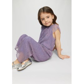 Festiver Chiffon Jumpsuit with Wide Leg, purple