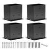 4×6 Post Base 4 Pcs,Deck Post Brackets,Inner Size (3.6" x5.6“Heavy