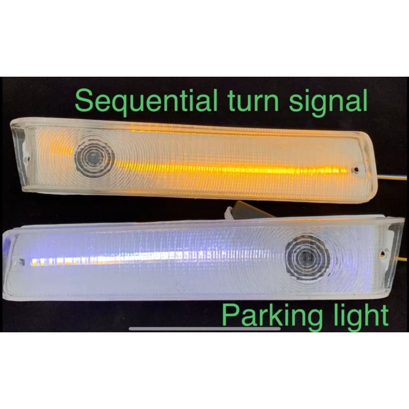 aftp FORD F-150 1978-1979 CLEAR LED FRONT TURN SIGNALS PAIR