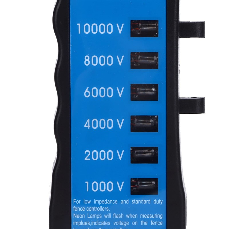UBEF Waterproof Electric Fence Tester 1000-10000V Wide Portable Fence Voltmeter