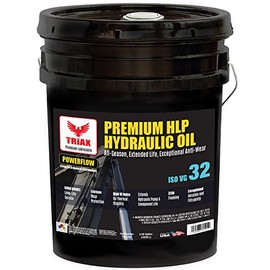 Triax Premium HLP Hydraulic Oil 32, Powerflow Medium Hydraulic Oil, 6000 Hour Extended Life, Double Anti-Wear, True All Season, 40 F Pour Point (5 Gallon Pail)