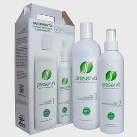 Kit Tratamiento Capilar Reparador AnticadaAlopecia  Shampoo Dermolimpiador  Locin Para Acelerar El Crecimiento Del Cabello Preserva                   