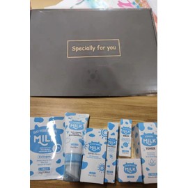 Milk Skin Care Set, 9PCS Kids Skincare Kit for Girls Ages 8-12 with Cleanser, Toner, Serum, Eye Cream, Face Cream, Sunscreen, Facial Masks, Deep Hydrating, Smooth & Delicate Skin for Girls & Women