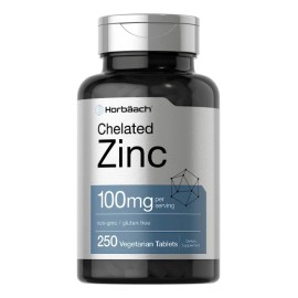 Zinc Quelatado 100mg Fortaleza Inmune (250 Caps) Americano Sabor Sin Sabor
