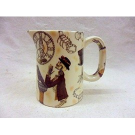 Steampunk Mini Cream Jug Pitcher by Heron Cross Pottery