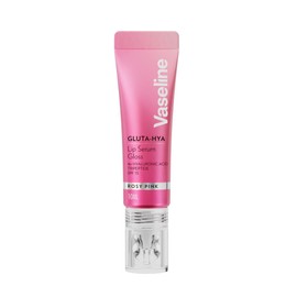 Vaseline Gluta-Hya Rosy Pink Lip Gloss Lip Care Serum with Hyaluronic Acid and GlutaGlow Technology, Toning and Protective with SPF 15 for Full and Radiant Lips (Rosy Pink - 1 x 10 ml)