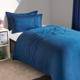 OHS Single Duvet Cover Set Kids Navy Blue, Boys Bedding Pinsonic Panel Quilt Covers Boys Duvet Sets for Single Bed with Matching Pillowcase Ultra Soft Luxury Bed Set, Dino