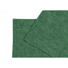 Solino Home Linen Placemats Set of 4 - Forest Green Placemats 14 x 19 Inch - 100% Pure Linen Table Mats for Christmas, Winter, New Year - Athena