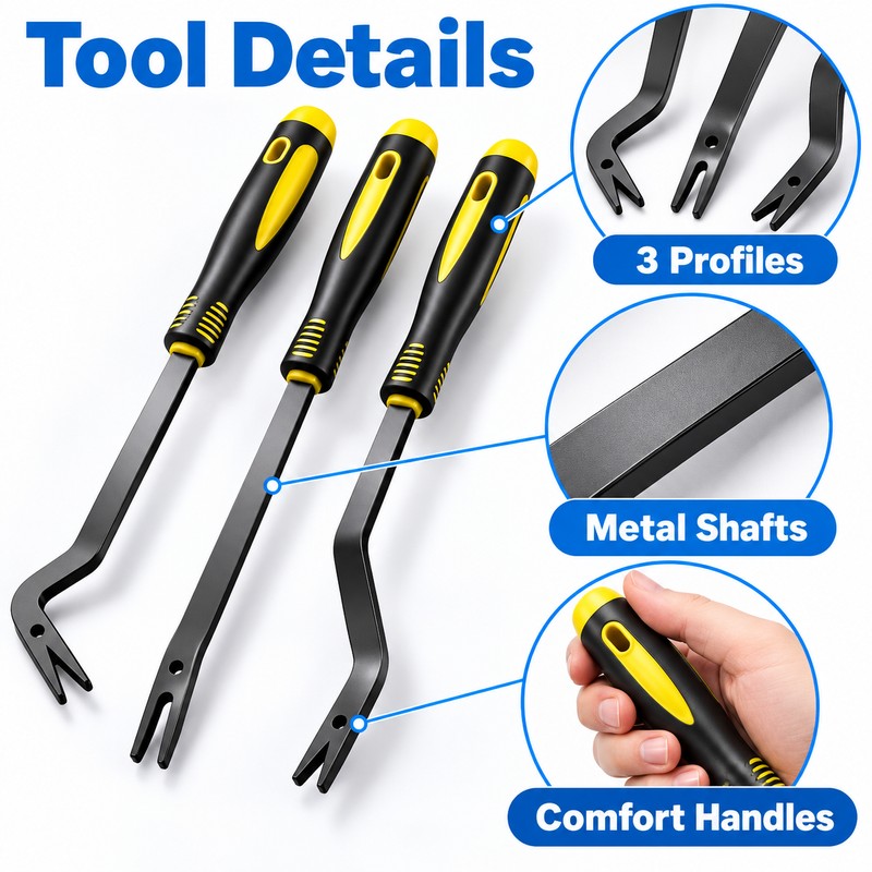 Multi-Purpose Vehicle Roof Handle Disassembly Tool – Non-Marring Pry Tool
