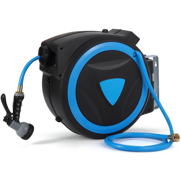 Retractable Garden Hose Reel 1/2 IN x 65 FT with