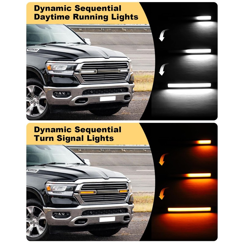 OKLSG LED Grille Light Bars for 2019-2024 Dodge Ram 1500