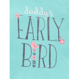 Simple Joys by Carter's Girls' 4-Piece Pajama Set (Cotton Top & Fleece Bottom), Blue Text Print/Light Pink Floral/Pink Forest Animals, 3T