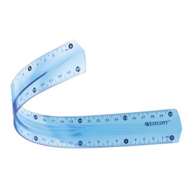 Westcott E-10222 00 30 cm Flexible Ruler - Assorted Colours,red