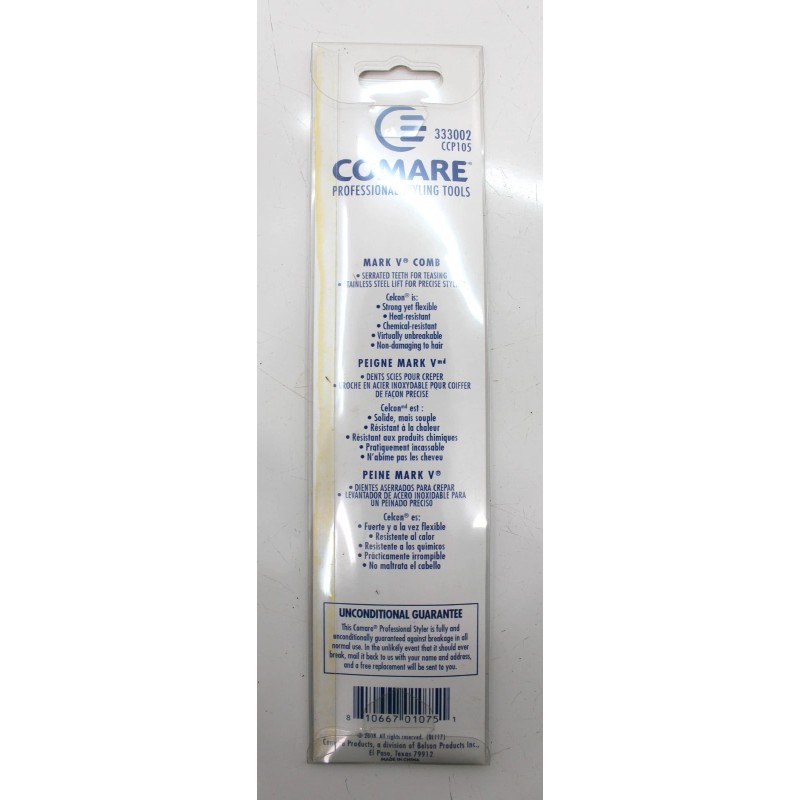 Comare Mark V Styling Comb CCP105 | Stainless Steel Lift