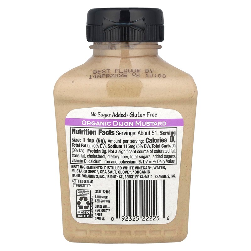 Annie's Naturals Organic Dijon Mustard, 9 oz