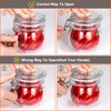 Betrome 25 oz 6 Pack Clear Glass Jars With Airtight