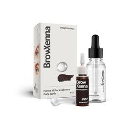 Henna + Hyaluronic Base Kit for eyebrows; Henna y acido hialuronico para cejas (107 Dark Earth)