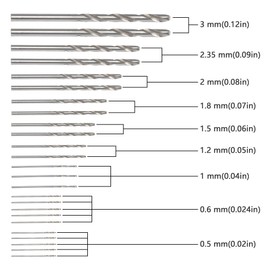 OctBird 26pcs Pin Vise Hand Drill Set, 25 Pieces Micro Twist Drill Bits, 0.5-3mm, Mini Drill Bit Set for Resin Polymer Clay Craft DIY Jewelry Miniature