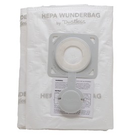 HEPA Dustless Technologies Wunderbag (4-7 Gallon)-Shop Vac Universal High Capacity Pre-Filter Bags for Wet Dry Vacuums, 2 Pack. Commercial, Contractor, Professional, Home use. Wet and Dry Vac