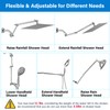 PDPBath Brass 16 Inch Shower Head Extension Arm, Upgrade Flexible
