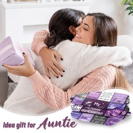 SECOGM Auntie Gifts, Auntie Birthday Gifts, Aunty Blanket Gifts, Best Aunty Gift from Niece Nephew, Soft Throw Blankets 60"X50"