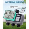 DEWENWILS 3 Zone Sprinkler Timer, Outdoor Water Timer, Programmable Hose