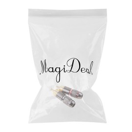 MagiDeal 2pcs RCA Connectors RCA Audio Video Adapter Brass with Metal Spring RCA Male Silver Soldering Connector