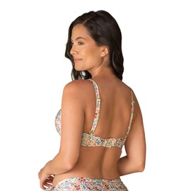 Leonisa High Waisted Seamless Comfy Thong Panty - Firm Tummy Control Womens Underwear Beige