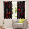 Red And Black Blackout Curtains for Boys Bedroom 66x72 Neon