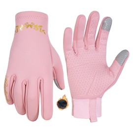 HANDLANDY Women Winter Running Gloves, Windproof Water-Resistant Touchscreen Gloves with Lightweight Thermal Liner for Cycling, Driving, Hiking & Cold Weather Activities(Pink, Small)