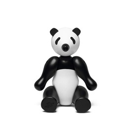 Kay Bojesen Panda Small Figures, 15 cm, Wooden Figures, Christmas Decoration, Black