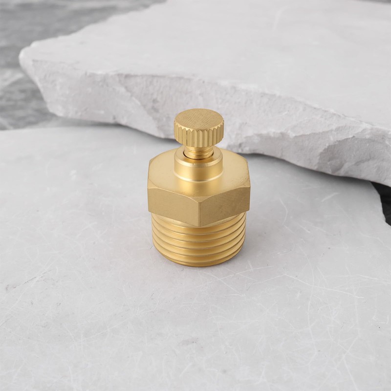 Create idea 2 x 1,27 cm BSP-Messing-Entlüftungsventil für Luftkompressoren, Gastanks,