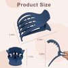 6Pcs Lay Flat Hair Claw Clips for Women French Stylish